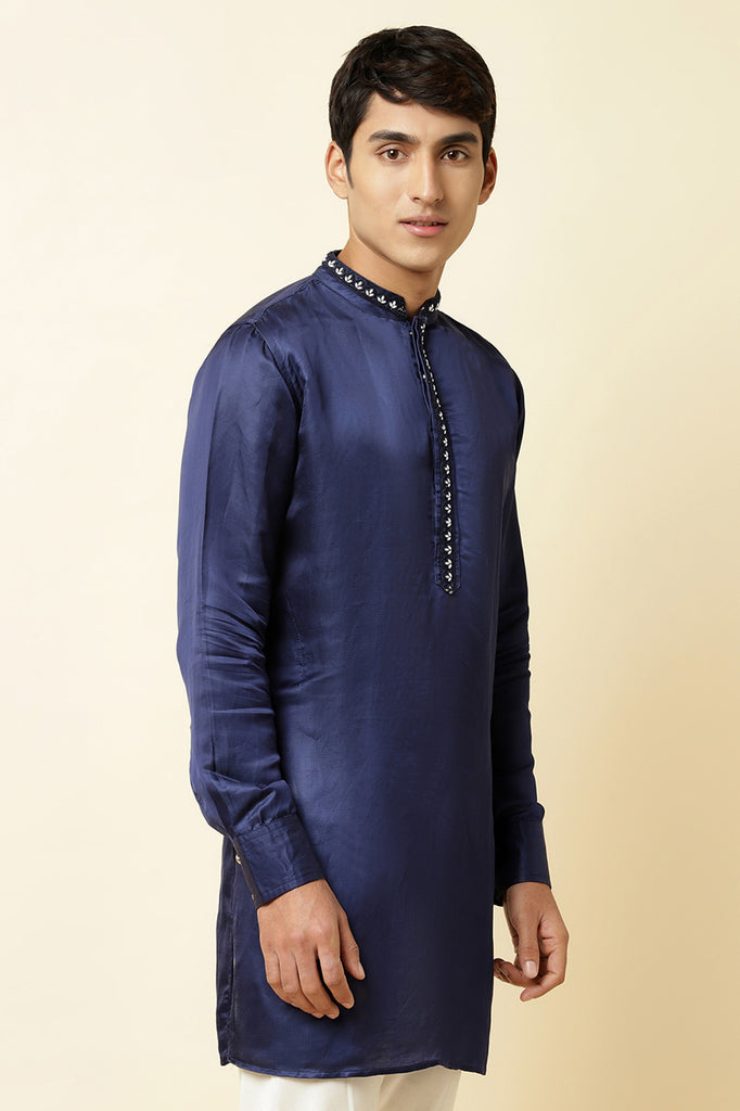 NAVY EMBROIDERED KURTA
