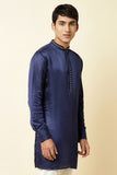 NAVY EMBROIDERED KURTA