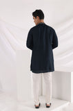 NAVY COWL KURTA SET