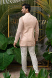 BLUSH PINK BOLD GOLD KHIDKI EMBROIDERD BUNDI