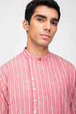 ASYMMETRIC STRIPED COTTON KALIDAAR KURTA