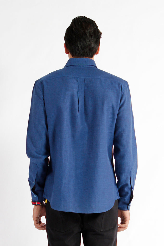 PLEATED HANDLOOM COTTON SHIRT