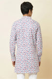 WHITE FLORAL PRINT KURTA