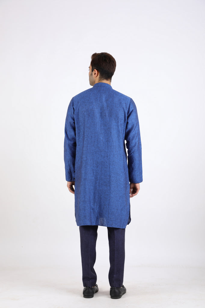INDIGO CHAMBRAY KURTA
