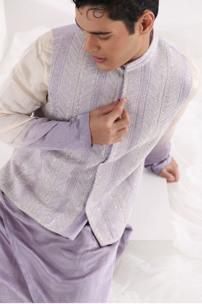 AMETHYST PLEATED KURTA SET