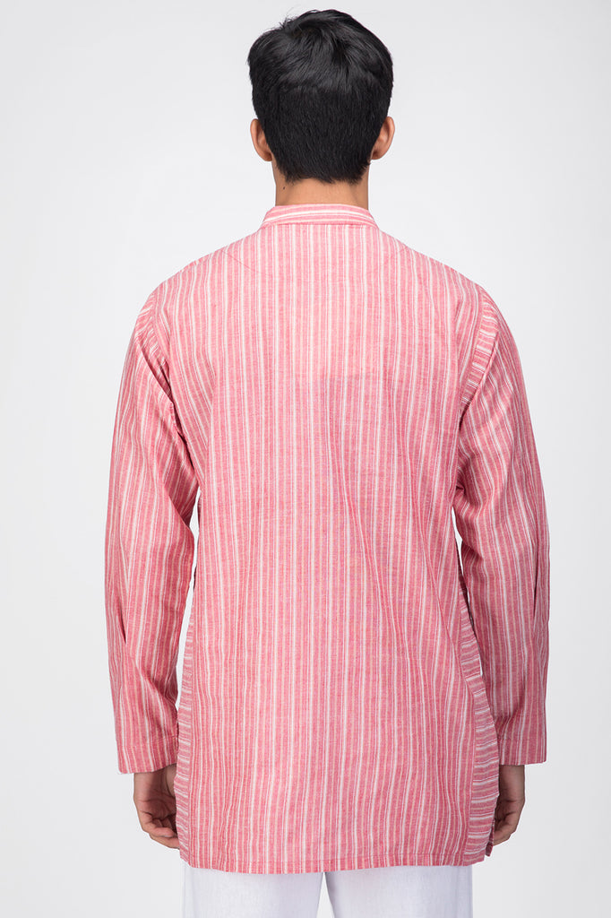 ASYMMETRIC STRIPED COTTON KALIDAAR KURTA