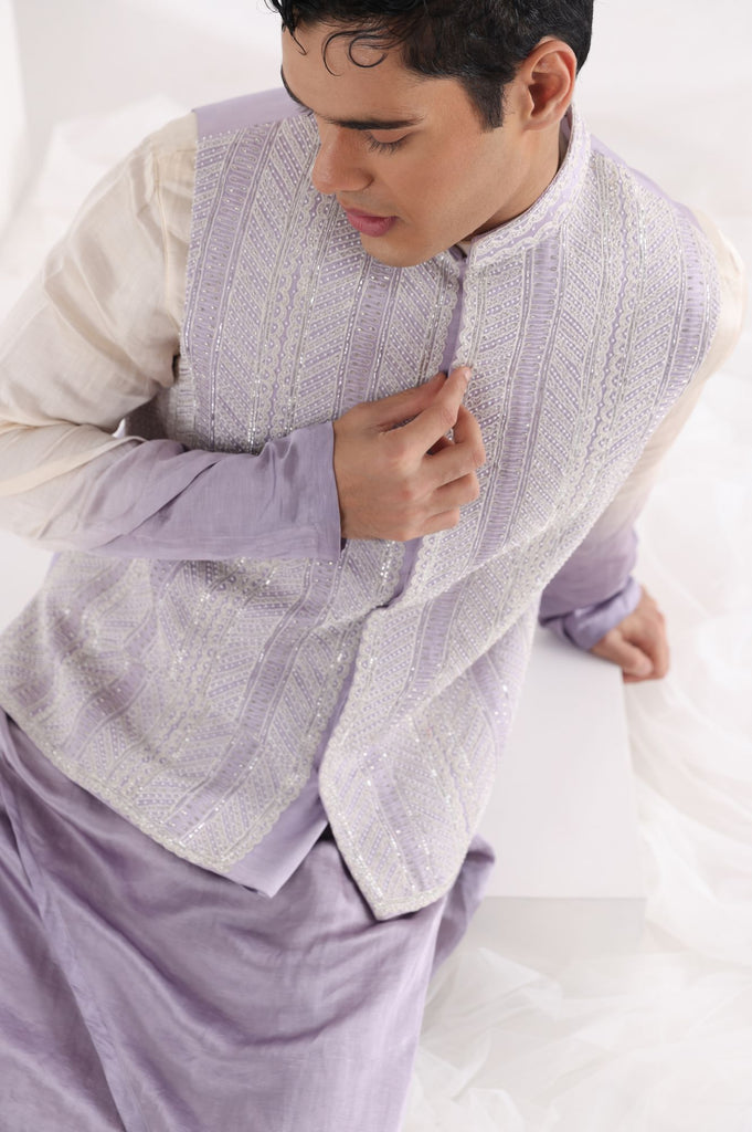 LAVENDER DREAM NEHRU JACKET