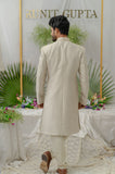 RAAG GREY EMBROIDERED SHERWANI SET