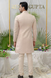 NAVAB DUSTY PINK QUILTED SHERWANI SET