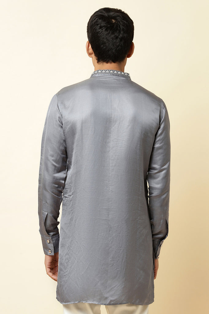 GREY EMBROIDERED KURTA