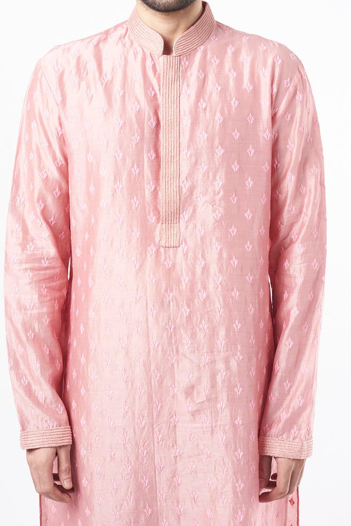 LAVENDER EMBROIDERED KURTA SET