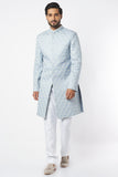 GREY EMBROIDERED SHERWANI SET