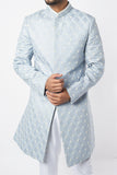 GREY EMBROIDERED SHERWANI SET