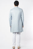 GREY EMBROIDERED SHERWANI SET