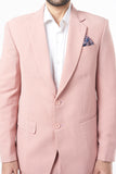 BLUSH PINK SELF TEXTURED JACKET SET