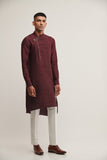 METAL EMBROIDERY KURTA IN OLD MAUVE