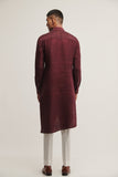 METAL EMBROIDERY KURTA IN OLD MAUVE