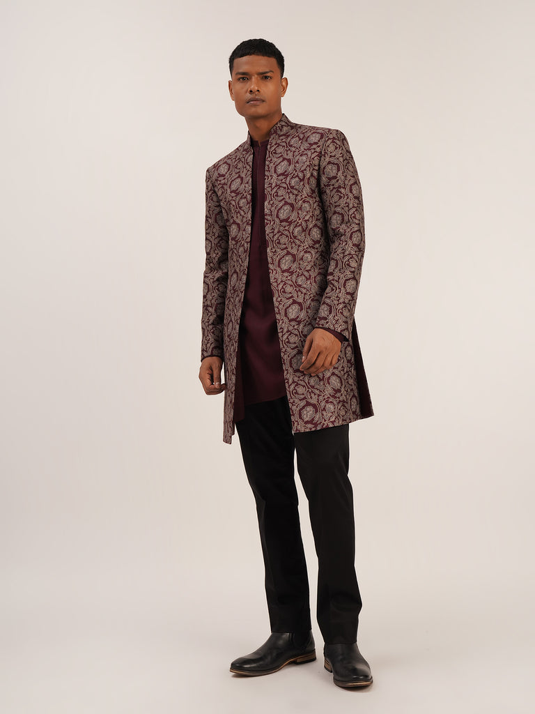 OPEN EMBROIDERED SHERWANI