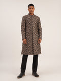 EMBROIDERED PRINTED SHERWANI SET
