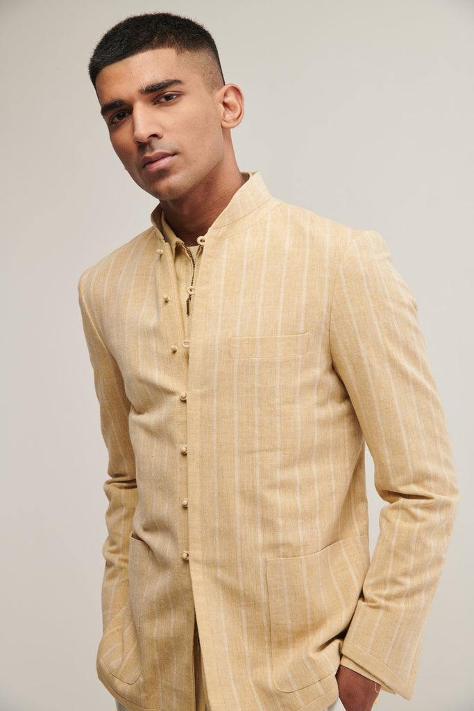 HANDLOOM SHIRT IN FADED LEMON