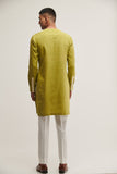 DOUBLE YOKE KURTA IN PALM GREEN