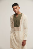 DOUBLE YOKE KURTA IN VANILLA