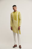 DIAGONAL PLACKET KURTA IN PALE MINT