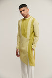 DIAGONAL PLACKET KURTA IN PALE MINT