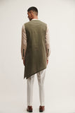 DIAGONAL PLACKET KURTA IN VANILLA
