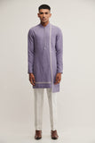 CROSS OVER ZIPPER KURTA IN IRIS