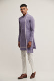 CROSS OVER ZIPPER KURTA IN IRIS