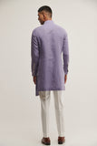 CROSS OVER ZIPPER KURTA IN IRIS