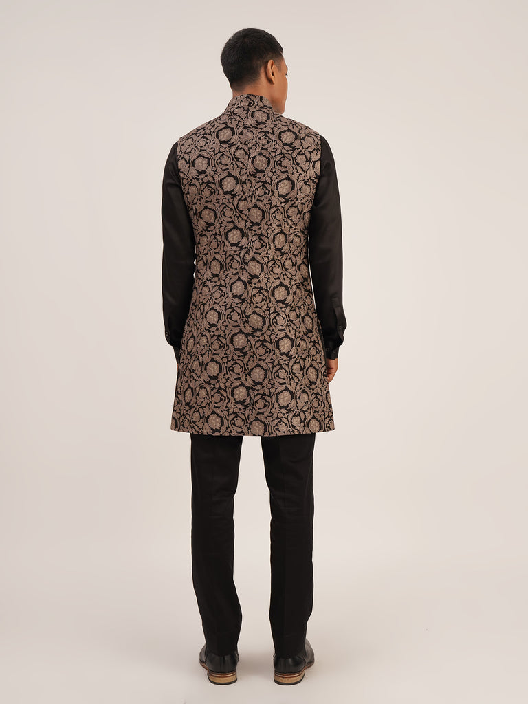 THREAD EMBROIDERED LONG JAWAHAR JACKET