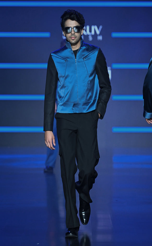 WOOL LINEN SATIN JACKET