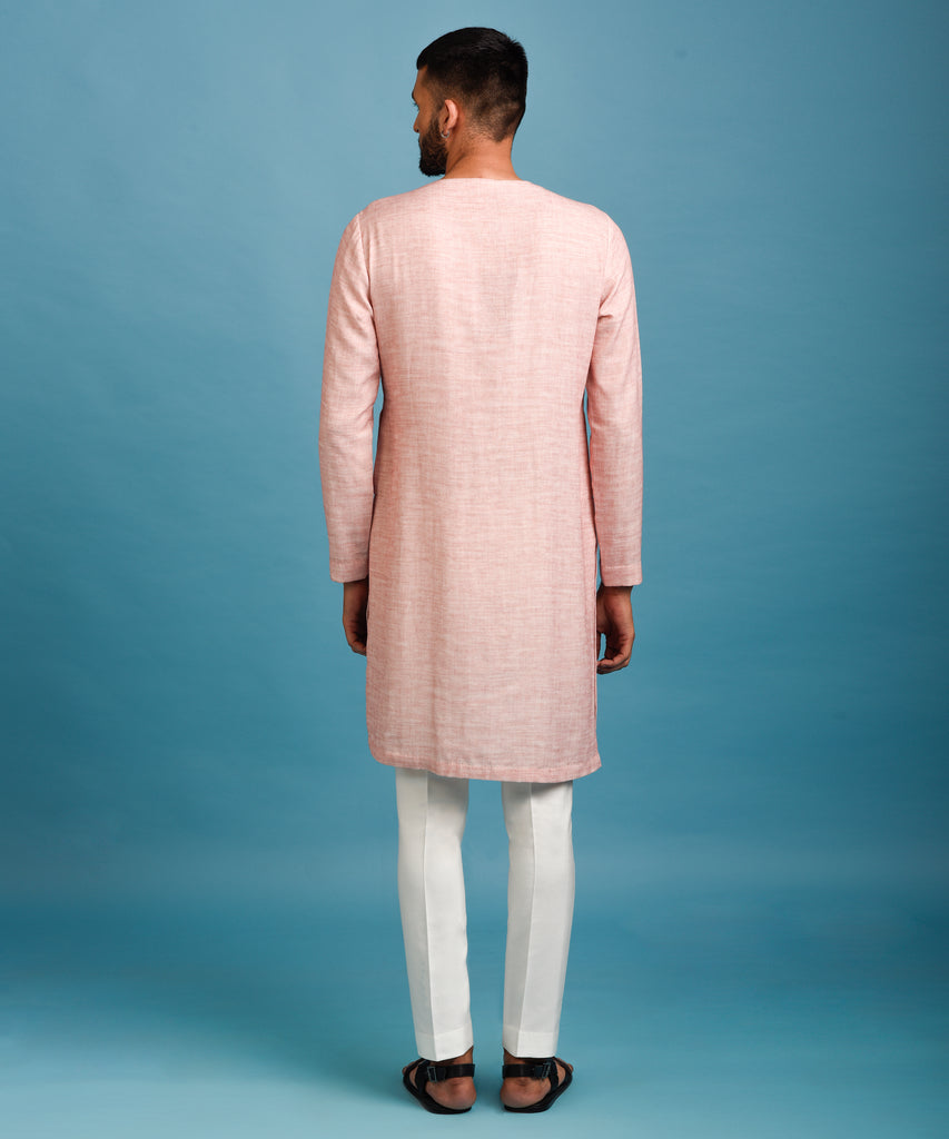 PINK COTTON KURTA SET