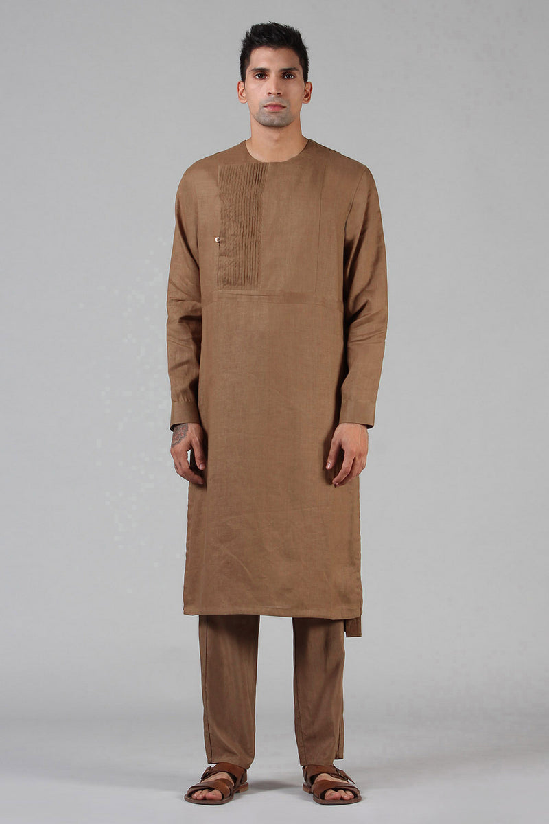 SLIM-FIT HEMP ANGRAKHA KURTA