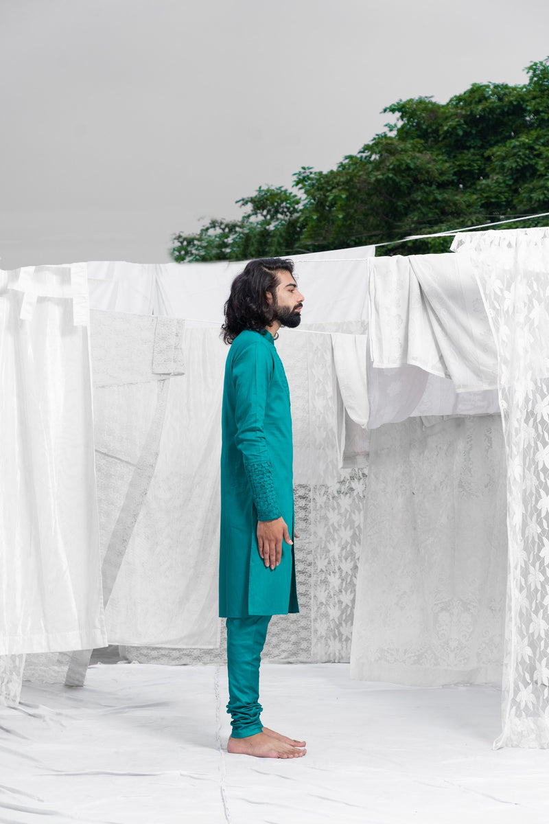 TURQOISE KURTA SET