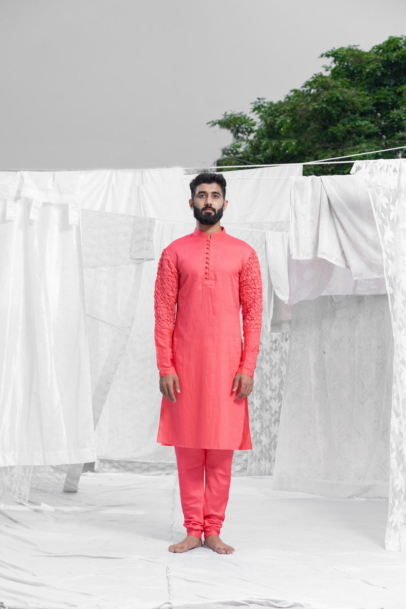 CORAL KURTA SET