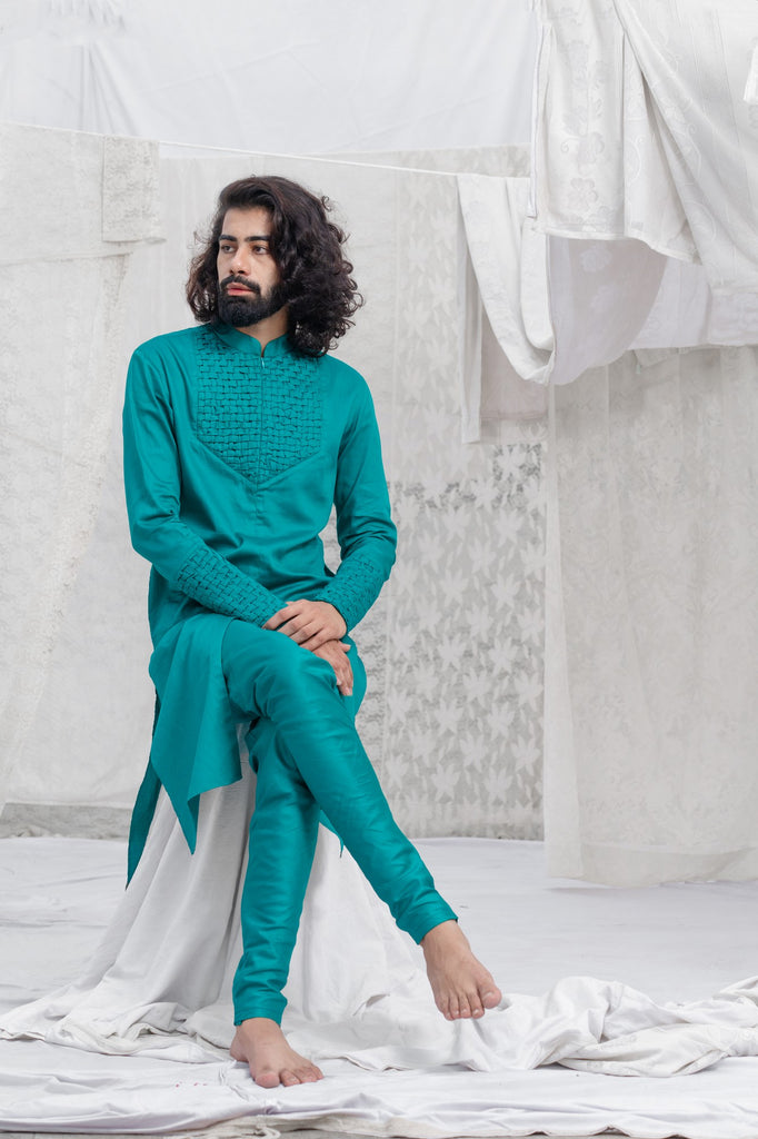 TURQOISE KURTA SET