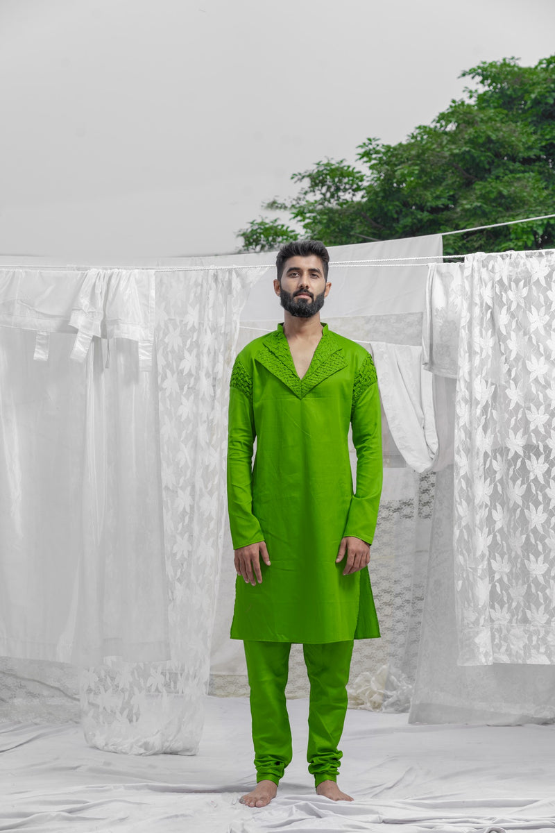 GREEN KURTA SET