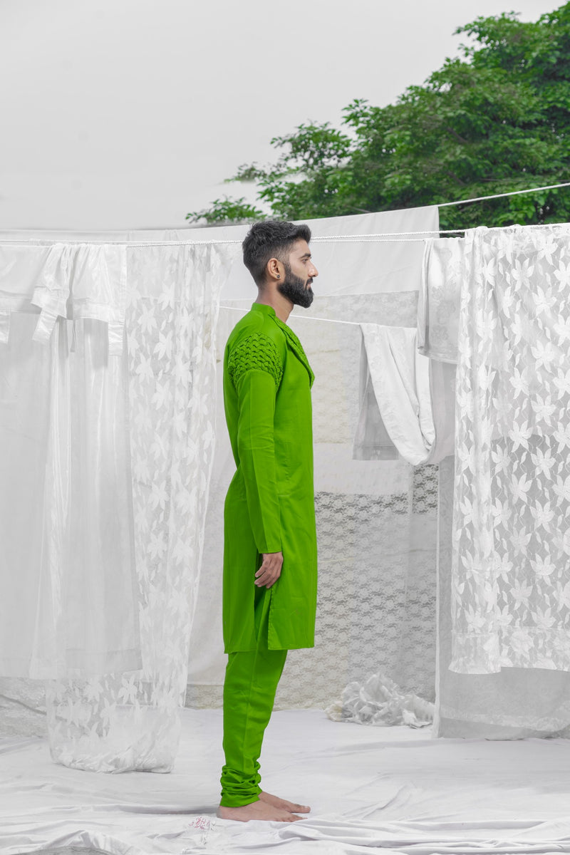 GREEN KURTA SET