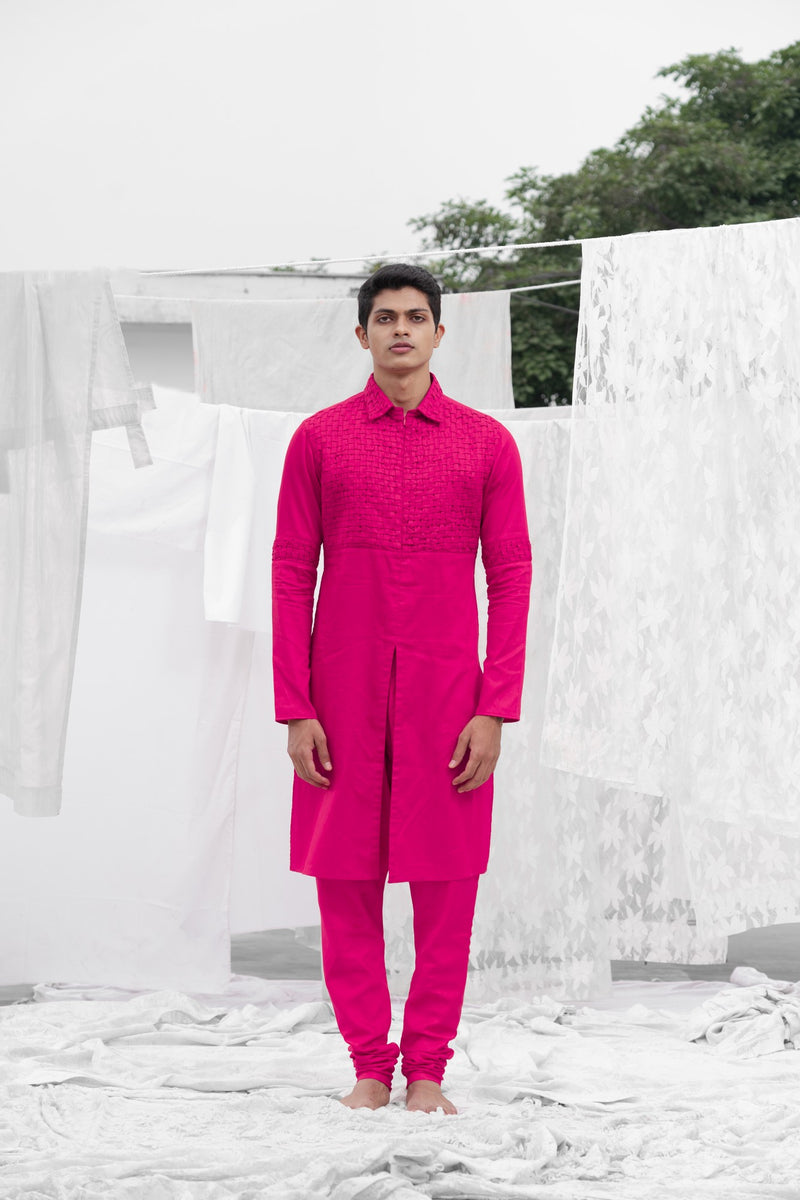 BOLD PINK KURTA SET