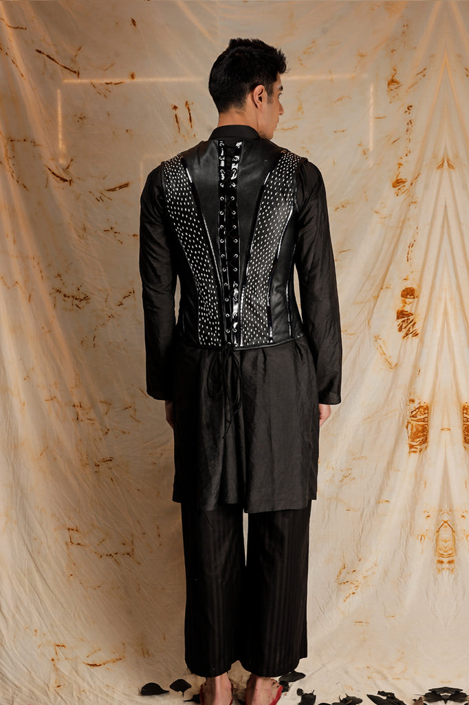 KAVACH CORSET WITH PLEATED KURTA