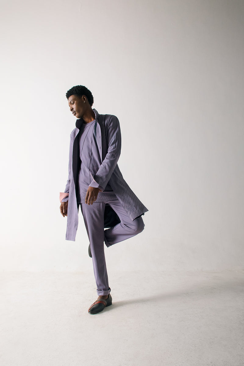 ENGLISH PURPLE OVERCOAT SET