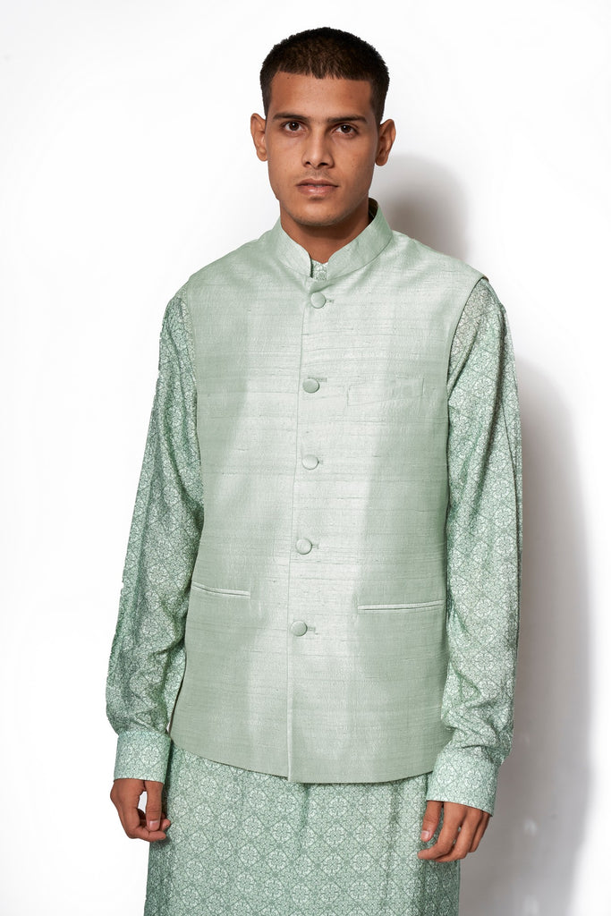 MINT GREEN BANDI KURTA SET