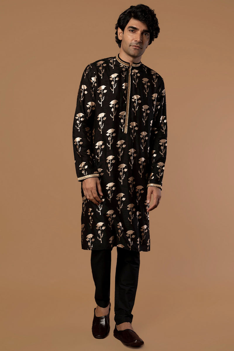 BLACK PERIWINKLE KURTA