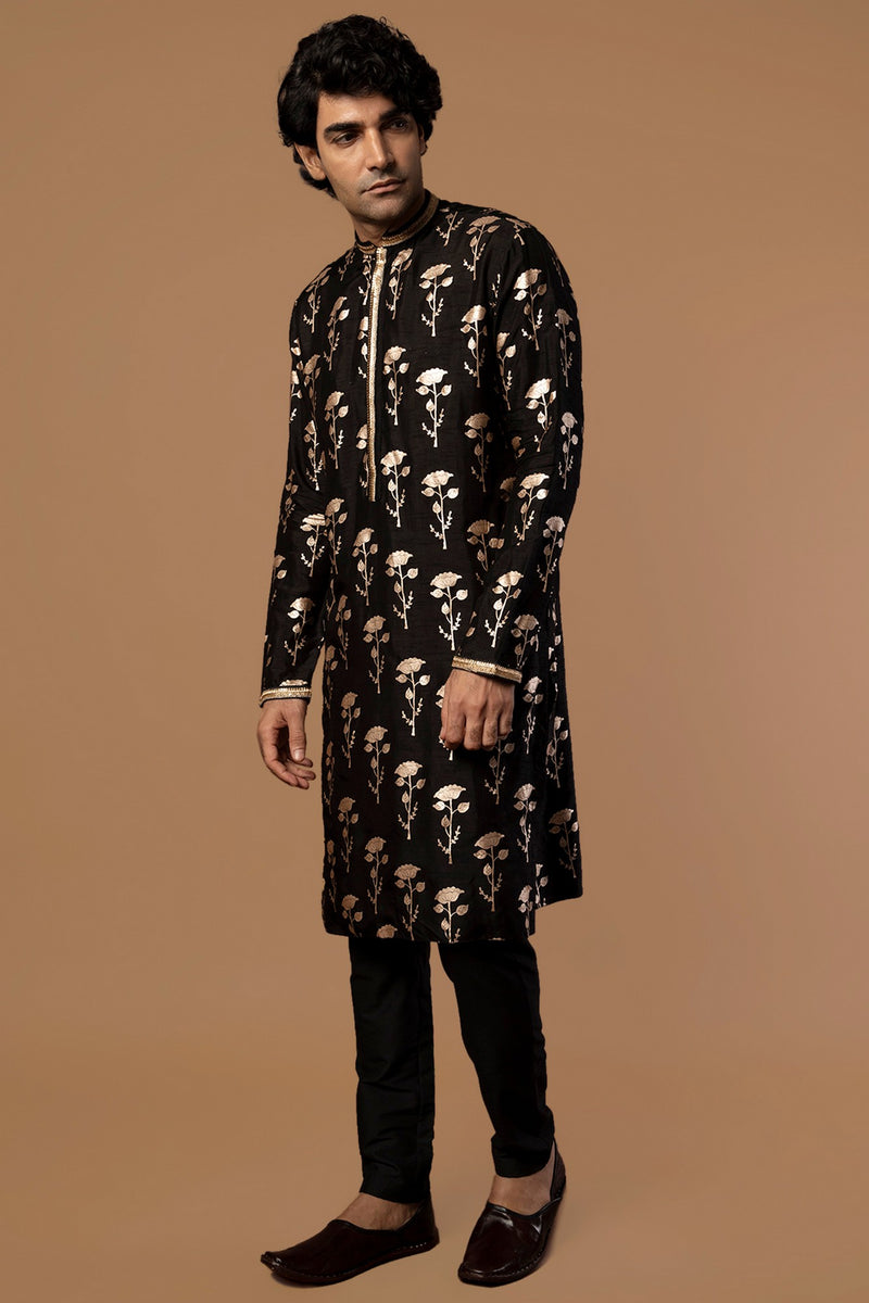 BLACK PERIWINKLE KURTA