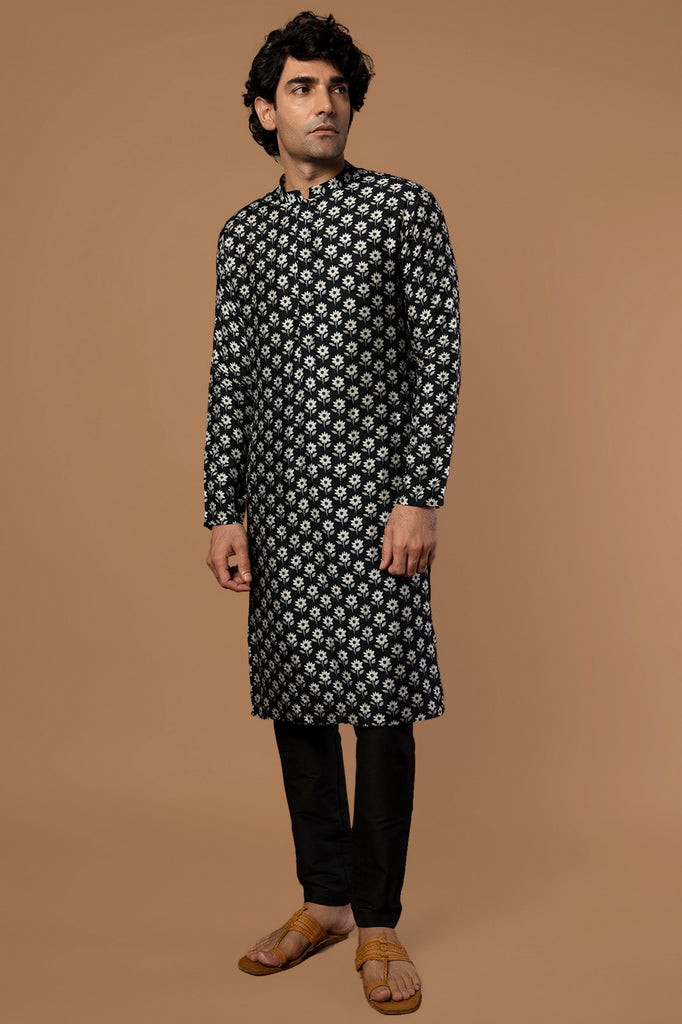 BLACK STAR PUFF KURTA