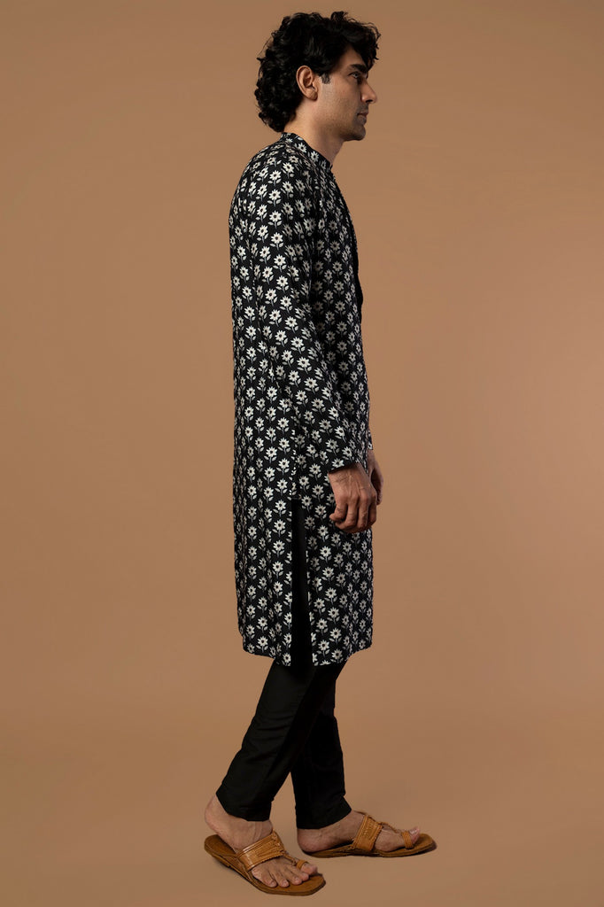 BLACK STAR PUFF KURTA