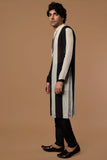 BLACK & IVORY STRIPES KURTA